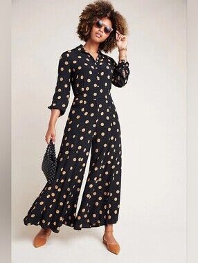 Anthropologie Loveland Polka Dot Jumpsuit 8